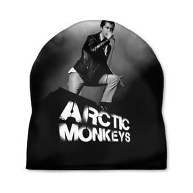 Шапка 3D с принтом Солист Arctic Monkeys в Тюмени, 100% полиэстер | универсальный размер, печать по всей поверхности изделия | алекс тёрнер | арктик | арктические мартышки | гаражный | группа | джейми кук | инди рок | манкис | музыка | мэтт хелдер | ник о мэлли | обезьяна | постпанк ривайвл | психоделический | рок
