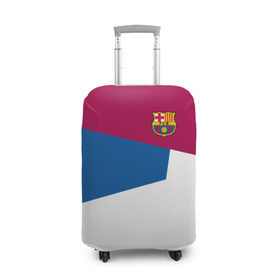 Чехол для чемодана 3D с принтом FC Barcelona 2018 #4 в Тюмени, 86% полиэфир, 14% спандекс | двустороннее нанесение принта, прорези для ручек и колес | fc | барселона | эмблема