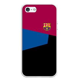 Чехол для iPhone 5/5S матовый с принтом FC Barcelona 2018 #5 в Тюмени, Силикон | Область печати: задняя сторона чехла, без боковых панелей | fcb | барселона | геометрия | футбольный клуб