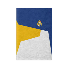 Обложка для паспорта матовая кожа с принтом Real Madrid 2018 #6 в Тюмени, натуральная матовая кожа | размер 19,3 х 13,7 см; прозрачные пластиковые крепления | Тематика изображения на принте: emirates | fc | real madrid | клуб | мяч | реал мадрид