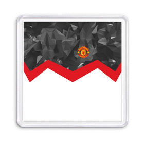 Магнит 55*55 с принтом Manchester United 2018 #16 в Тюмени, Пластик | Размер: 65*65 мм; Размер печати: 55*55 мм | Тематика изображения на принте: emirates | fc | manchester united | абстракция | геометрия | зож | клуб | линии | манчестер юнайтед | модные | мяч | россии | спорт | спортивные | стиль | тренды | футбол | футбольный клуб | экстрим | эмблема