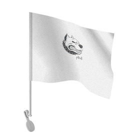 Флаг для автомобиля с принтом Pitbull в Тюмени, 100% полиэстер | Размер: 30*21 см | dog | питбуль | порода | рисунок | собака