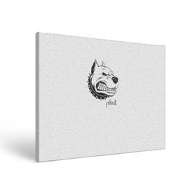Холст прямоугольный с принтом Pitbull в Тюмени, 100% ПВХ |  | dog | питбуль | порода | рисунок | собака