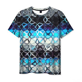 Мужская футболка 3D с принтом frost psychedelic в Тюмени, 100% полиэфир | прямой крой, круглый вырез горловины, длина до линии бедер | 