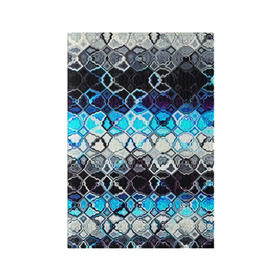 Обложка для паспорта матовая кожа с принтом frost psychedelic в Тюмени, натуральная матовая кожа | размер 19,3 х 13,7 см; прозрачные пластиковые крепления | Тематика изображения на принте: 