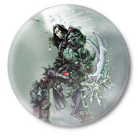 Значок с принтом Darksiders 1 в Тюмени,  металл | круглая форма, металлическая застежка в виде булавки | darksiders