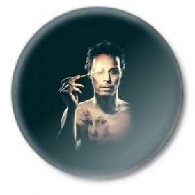 Значок с принтом HIM в Тюмени,  металл | круглая форма, металлическая застежка в виде булавки | Тематика изображения на принте: 