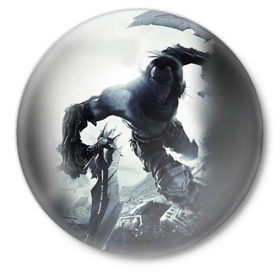 Значок с принтом Darksiders 2 в Тюмени,  металл | круглая форма, металлическая застежка в виде булавки | Тематика изображения на принте: darksiders