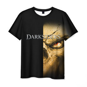 Мужская футболка 3D с принтом Darksiders 4 в Тюмени, 100% полиэфир | прямой крой, круглый вырез горловины, длина до линии бедер | darksiders