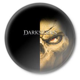 Значок с принтом Darksiders 4 в Тюмени,  металл | круглая форма, металлическая застежка в виде булавки | Тематика изображения на принте: darksiders
