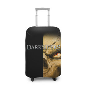Чехол для чемодана 3D с принтом Darksiders 4 в Тюмени, 86% полиэфир, 14% спандекс | двустороннее нанесение принта, прорези для ручек и колес | darksiders