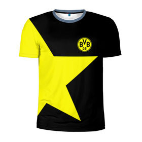 Мужская футболка 3D спортивная с принтом FC Borussia Dortmund 2018 в Тюмени, 100% полиэстер с улучшенными характеристиками | приталенный силуэт, круглая горловина, широкие плечи, сужается к линии бедра | Тематика изображения на принте: боруссия | дортмунд