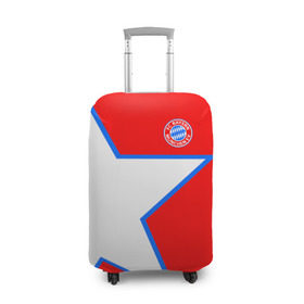 Чехол для чемодана 3D с принтом ФК Бавария 2018 в Тюмени, 86% полиэфир, 14% спандекс | двустороннее нанесение принта, прорези для ручек и колес | bayern | fly fc | бавария | спорт | футбольный клуб
