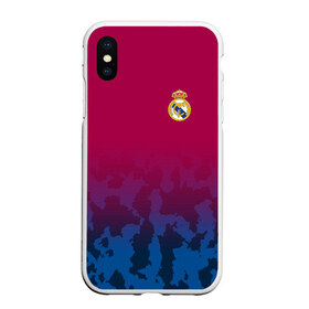 Чехол для iPhone XS Max матовый с принтом Real Madrid 2018 Military 2 в Тюмени, Силикон | Область печати: задняя сторона чехла, без боковых панелей | emirates | fc | real madrid | клуб | реал мадрид