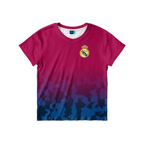Детская футболка 3D с принтом Real Madrid 2018 Military 2 в Тюмени, 100% гипоаллергенный полиэфир | прямой крой, круглый вырез горловины, длина до линии бедер, чуть спущенное плечо, ткань немного тянется | emirates | fc | real madrid | клуб | реал мадрид