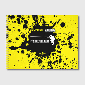 Альбом для рисования с принтом Counter-Strike Go Mid в Тюмени, 100% бумага
 | матовая бумага, плотность 200 мг. | Тематика изображения на принте: cs go | global offensive | контр страйк | шутер