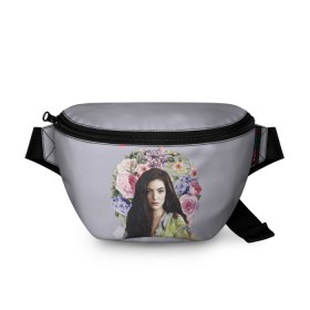 Поясная сумка 3D с принтом Lorde в Тюмени, 100% полиэстер | плотная ткань, ремень с регулируемой длиной, внутри несколько карманов для мелочей, основное отделение и карман с обратной стороны сумки застегиваются на молнию | 