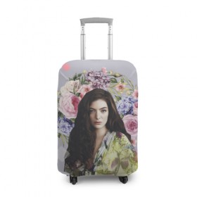 Чехол для чемодана 3D с принтом Lorde в Тюмени, 86% полиэфир, 14% спандекс | двустороннее нанесение принта, прорези для ручек и колес | 