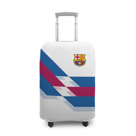 Чехол для чемодана 3D с принтом FC Barcelona #8 в Тюмени, 86% полиэфир, 14% спандекс | двустороннее нанесение принта, прорези для ручек и колес | fcb | барселона | геометрия | футбольный клуб