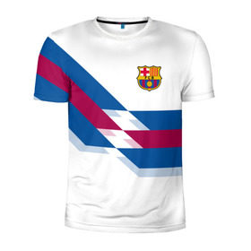 Мужская футболка 3D спортивная с принтом FC Barcelona #8 в Тюмени, 100% полиэстер с улучшенными характеристиками | приталенный силуэт, круглая горловина, широкие плечи, сужается к линии бедра | fcb | барселона | геометрия | футбольный клуб