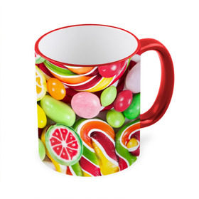 Кружка с принтом Candy в Тюмени, керамика | ёмкость 330 мл | candy | colorful | lollipop | sweet | конфеты | леденцы | сладости