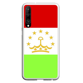 Чехол для Honor P30 с принтом Флаг Таджикистана в Тюмени, Силикон | Область печати: задняя сторона чехла, без боковых панелей | Тематика изображения на принте: парчами точикистон | таджикистан | точикистон | флаг | флаг таджикистана