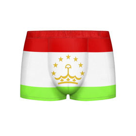 Мужские трусы 3D с принтом Флаг Таджикистана в Тюмени, 50% хлопок, 50% полиэстер | классическая посадка, на поясе мягкая тканевая резинка | парчами точикистон | таджикистан | точикистон | флаг | флаг таджикистана