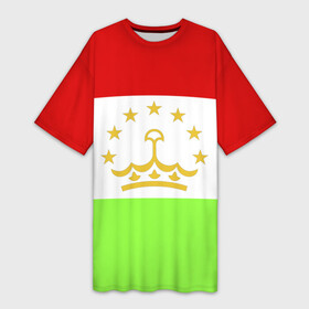 Платье-футболка 3D с принтом Флаг Таджикистана в Тюмени,  |  | парчами точикистон | таджикистан | точикистон | флаг | флаг таджикистана