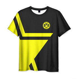 Мужская футболка 3D с принтом FC Borussia Dortmund 2018 Star в Тюмени, 100% полиэфир | прямой крой, круглый вырез горловины, длина до линии бедер | borussia | fc | football | football club | sport | боруссия | спорт | спортивные | униформа | фирменные цвета | фк | футбол | футбольный клуб
