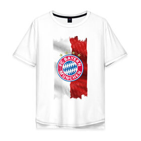 Мужская футболка хлопок Oversize с принтом Bayern Munchen - Vintage style No. 3 в Тюмени, 100% хлопок | свободный крой, круглый ворот, “спинка” длиннее передней части | bayern munchen | fcb | football | бавария мюнхен