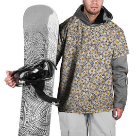Накидка на куртку 3D с принтом Ромашки в Тюмени, 100% полиэстер |  | Тематика изображения на принте: белый | желтый | паттерн | поле | полевые | растения | ромашка | текстура | цветочки