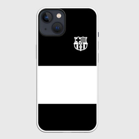 Чехол для iPhone 13 с принтом FC Barcelona Black Collection в Тюмени,  |  | black collection | fc | fc barcelona | fcb | fly emirates | ronaldo | барселона | зож | клуб | линии | месси | модные | мяч | реал мадрид | спорт | спортивные | тренды | футбол | футбольный клуб | эмблема