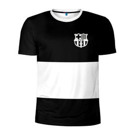 Мужская футболка 3D спортивная с принтом FC Barcelona Black Collection в Тюмени, 100% полиэстер с улучшенными характеристиками | приталенный силуэт, круглая горловина, широкие плечи, сужается к линии бедра | Тематика изображения на принте: black collection | fc | fc barcelona | fcb | fly emirates | ronaldo | барселона | зож | клуб | линии | месси | модные | мяч | реал мадрид | спорт | спортивные | тренды | футбол | футбольный клуб | эмблема