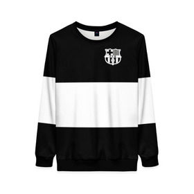 Женский свитшот 3D с принтом FC Barcelona Black Collection в Тюмени, 100% полиэстер с мягким внутренним слоем | круглый вырез горловины, мягкая резинка на манжетах и поясе, свободная посадка по фигуре | black collection | fc | fc barcelona | fcb | fly emirates | ronaldo | барселона | зож | клуб | линии | месси | модные | мяч | реал мадрид | спорт | спортивные | тренды | футбол | футбольный клуб | эмблема