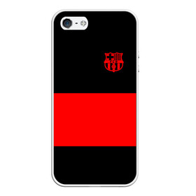 Чехол для iPhone 5/5S матовый с принтом FC Barcelona Black Collection в Тюмени, Силикон | Область печати: задняя сторона чехла, без боковых панелей | black collection | fc | fc barcelona | fcb | fly emirates | ronaldo | барселона | зож | клуб | линии | месси | модные | мяч | реал мадрид | спорт | спортивные | тренды | футбол | футбольный клуб | эмблема