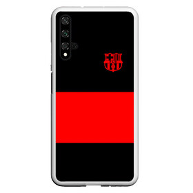 Чехол для Honor 20 с принтом FC Barcelona Black Collection в Тюмени, Силикон | Область печати: задняя сторона чехла, без боковых панелей | black collection | fc | fc barcelona | fcb | fly emirates | ronaldo | барселона | зож | клуб | линии | месси | модные | мяч | реал мадрид | спорт | спортивные | тренды | футбол | футбольный клуб | эмблема