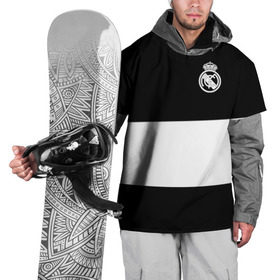 Накидка на куртку 3D с принтом Real Madrid Black Collection в Тюмени, 100% полиэстер |  | emirates | fc | real madrid | клуб | мяч | реал мадрид