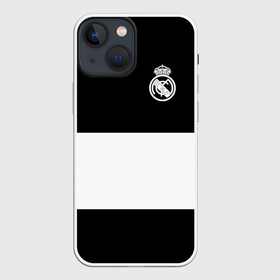 Чехол для iPhone 13 mini с принтом Real Madrid Black Collection в Тюмени,  |  | emirates | fc | real madrid | клуб | мяч | реал мадрид