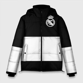 Мужская зимняя куртка 3D с принтом Real Madrid Black Collection в Тюмени, верх — 100% полиэстер; подкладка — 100% полиэстер; утеплитель — 100% полиэстер | длина ниже бедра, свободный силуэт Оверсайз. Есть воротник-стойка, отстегивающийся капюшон и ветрозащитная планка. 

Боковые карманы с листочкой на кнопках и внутренний карман на молнии. | emirates | fc | real madrid | клуб | мяч | реал мадрид