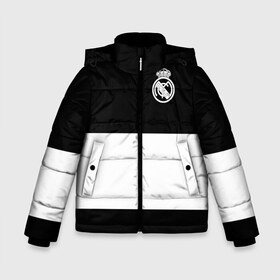 Зимняя куртка для мальчиков 3D с принтом Real Madrid Black Collection в Тюмени, ткань верха — 100% полиэстер; подклад — 100% полиэстер, утеплитель — 100% полиэстер | длина ниже бедра, удлиненная спинка, воротник стойка и отстегивающийся капюшон. Есть боковые карманы с листочкой на кнопках, утяжки по низу изделия и внутренний карман на молнии. 

Предусмотрены светоотражающий принт на спинке, радужный светоотражающий элемент на пуллере молнии и на резинке для утяжки | emirates | fc | real madrid | клуб | мяч | реал мадрид