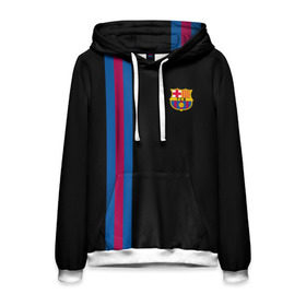 Мужская толстовка 3D с принтом FC Barcelona Line Collection в Тюмени, 100% полиэстер | двухслойный капюшон со шнурком для регулировки, мягкие манжеты на рукавах и по низу толстовки, спереди карман-кенгуру с мягким внутренним слоем. | fc | барселона | эмблема