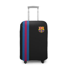 Чехол для чемодана 3D с принтом FC Barcelona Line Collection в Тюмени, 86% полиэфир, 14% спандекс | двустороннее нанесение принта, прорези для ручек и колес | fc | барселона | эмблема