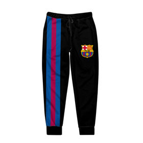 Мужские брюки 3D с принтом FC Barcelona Line Collection в Тюмени, 100% полиэстер | манжеты по низу, эластичный пояс регулируется шнурком, по бокам два кармана без застежек, внутренняя часть кармана из мелкой сетки | fc | барселона | эмблема