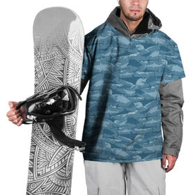 Накидка на куртку 3D с принтом Акулы в Тюмени, 100% полиэстер |  | Тематика изображения на принте: shark | акула | акулы | вода | море | океан | рыба | хищник