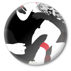 Значок с принтом Twenty One Pilots в Тюмени,  металл | круглая форма, металлическая застежка в виде булавки | твенти ван пилотс