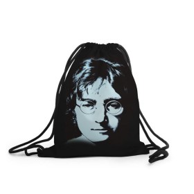 Рюкзак-мешок 3D с принтом Джон Леннон 7 в Тюмени, 100% полиэстер | плотность ткани — 200 г/м2, размер — 35 х 45 см; лямки — толстые шнурки, застежка на шнуровке, без карманов и подкладки | john lennon | the beatles | битлс | джон леннон