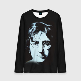 Мужской лонгслив 3D с принтом Джон Леннон 7 в Тюмени, 100% полиэстер | длинные рукава, круглый вырез горловины, полуприлегающий силуэт | john lennon | the beatles | битлс | джон леннон