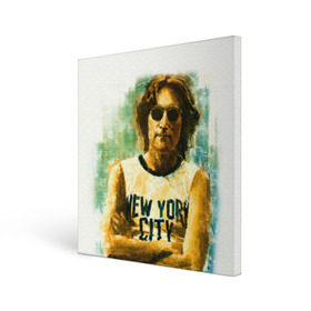Холст квадратный с принтом Джон Леннон 10 в Тюмени, 100% ПВХ |  | Тематика изображения на принте: john lennon | the beatles | битлс | джон леннон