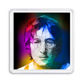 Магнит 55*55 с принтом Джон Леннон 19 в Тюмени, Пластик | Размер: 65*65 мм; Размер печати: 55*55 мм | Тематика изображения на принте: 