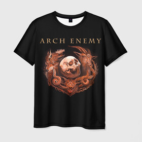 Мужская футболка 3D с принтом Arch Enemy в Тюмени, 100% полиэфир | прямой крой, круглый вырез горловины, длина до линии бедер | alissa white gluz | arch enemy | алисса уайт глаз | арч энеми